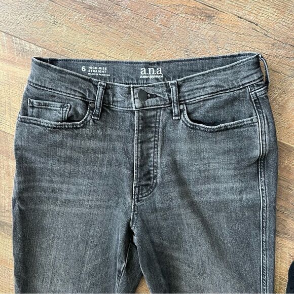 a.n.a Womens High Rise Straight Leg button fly Jeans Sz 6 EUC - Picture 8 of 14